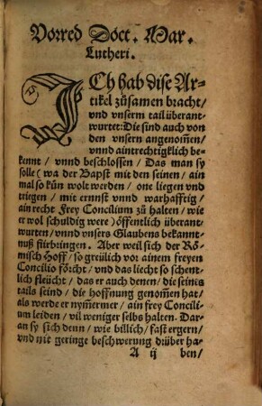 Die Hauptartickel dess Christlichen Glaubens. Wider den Bapst, vnd der Hellen Pforten zuerhalten
