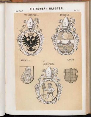 Taf. 127. Freudenthal. - Mondsee. - Mariasaal. - Landstrass. - Ceras.