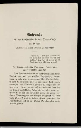 Ansprache