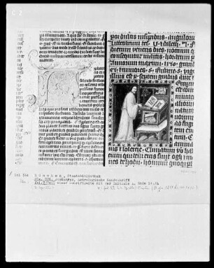 Avenares, Astrologische Handschrift — Buchseite mit Miniatur und historisierte Initiale, Folio 22recto