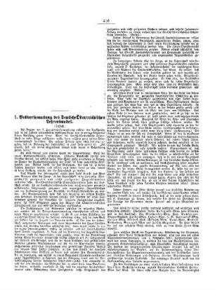 1. Vollversammlung des Deutsch-Österreichischen Lehrerbundes: (Schluß)