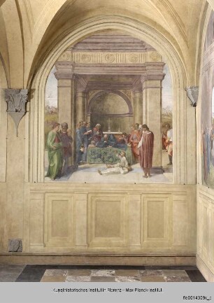 Szenen aus dem Leben des heiligen Philippus Benitius : Erweckung eines Kindes durch die Reliquien des heiligen Philippus Benitius
