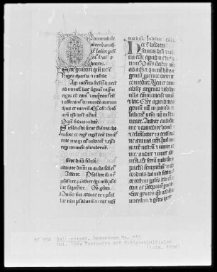 Brevier, Ms. 115, folio 106 verso, Textseite mit Filigraninitialen