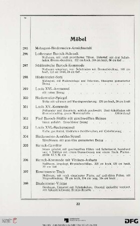 Möbel (Nr. 295-340)