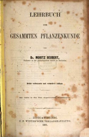 Lehrbuch der gesammten Pflanzenkunde