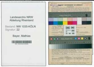 Entnazifizierung Mathias Bayer , geb. 08.04.1884 (Werkmeister)
