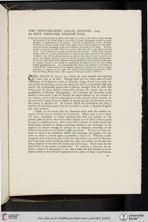 The Photographic Salon, London, 1904: As Seen Through English Eyes
