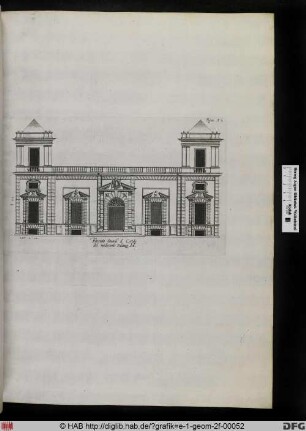 Facciata dinansi il Cortile del medesimo Palazzo. H.