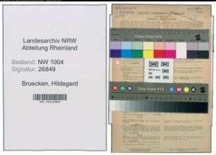 Entnazifizierung Hildegard Bruecken , geb. 03.12.1921 (Postangestellte)