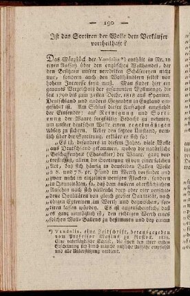 Ist des Sortiren der Wolle dem Verkäufer vortheilhaft?
