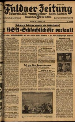 Ausgabe vom Dienstag, den 09. Dezember 1941.