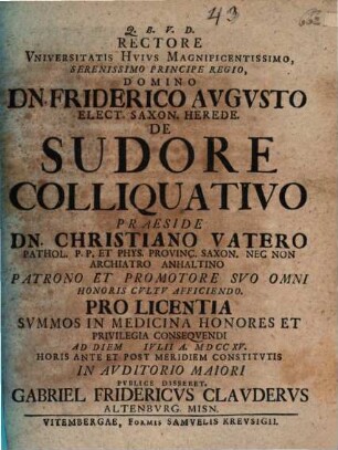 De sudore colliquativo [disp.]