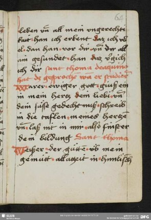 64r-64v: Zweiteiliges Gebet, Thomas von Aquin zugeschrieben