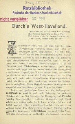 Durch's West-Havelland