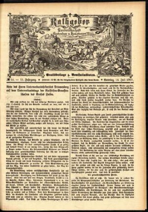 Ausgabe vom Sonntag, den 14. Juli 1901.