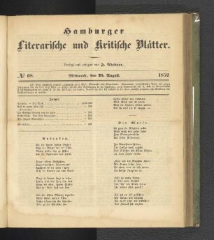 No. 68. 25. August 1852