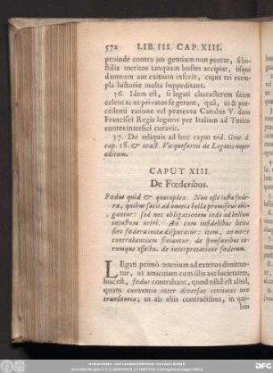 Caput XIII. De Foederibus.