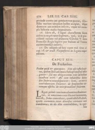 Caput XIII. De Foederibus.