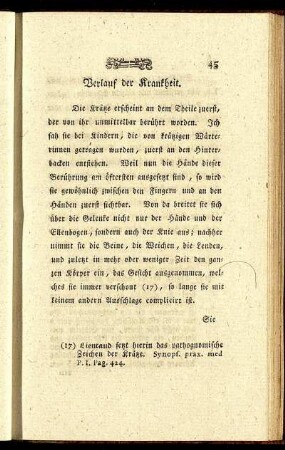 Verlauf der Krankheit.
