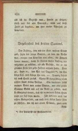 Begebenheit des dritten Santons.