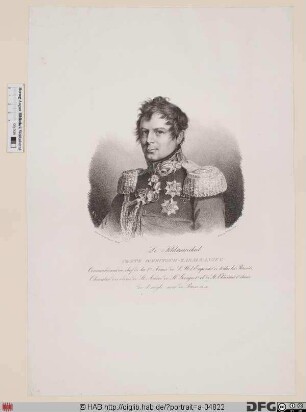 Bildnis Hans Karl Friedrich Anton Diebitsch von (-Sabalkanski) (1829 Graf)