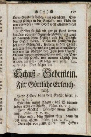 Schutz-Gebettlein. Für Göttliche Erleuchtung.