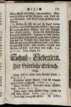 Schutz-Gebettlein. Für Göttliche Erleuchtung.