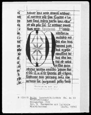 Voll-Lektionar — Initiale M(ultifariam), Folio 5recto