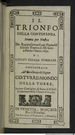 Il trionfo della continenza