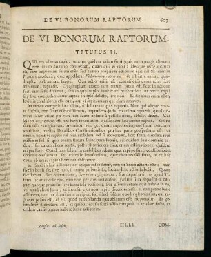 607-618, DE VI BONORUM RAPTORUM. - DE LEGE AQUILIA.