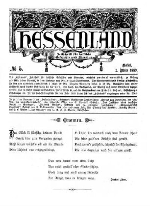 No. 5, 2. März 1889