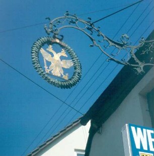 Wirtshausschild Kaiserlicher Doppeladler als Symbol für Kaiserreich