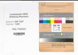 Entnazifizierung Friedrich Holz , geb. 11.10.1904 (Zollsekretaer)