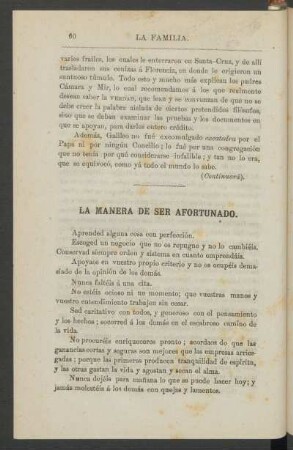 La manera de ser afortunado.