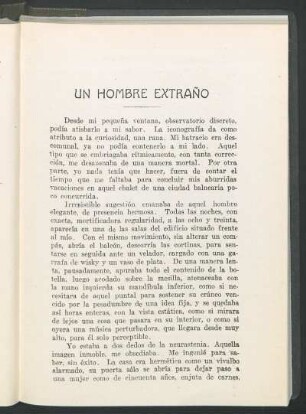 Un hombre extraño