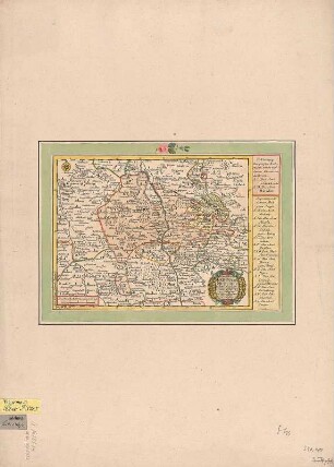 Karte der Ämter Grimma und Mutzschen, ca. 1:190 000, Kupferstich, um 1750