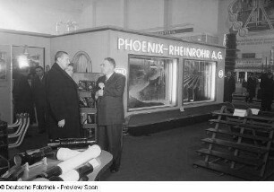 Exponate der westdeutschen Metallindustrie auf der Leipziger Frühjahrsmesse