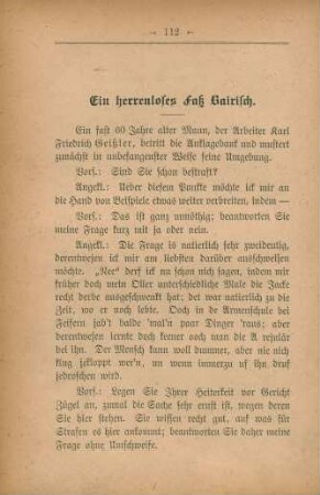 Ein herrenloses Faß Bairisch