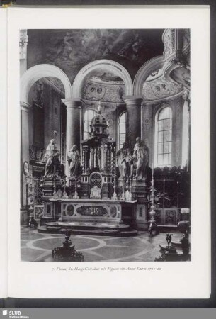 Füssen, St. Mang, Choraltar mit Figuren von Anton Sturm 1721-22