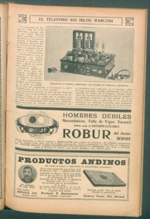 El teléfono sin hilos Marconi