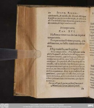 De temperantia. Cap. XVI.
