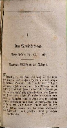 Predigten in der Großherzoglich Hessischen Hofkirche zu Darmstadt, 4. Predigten im Jahre 1820