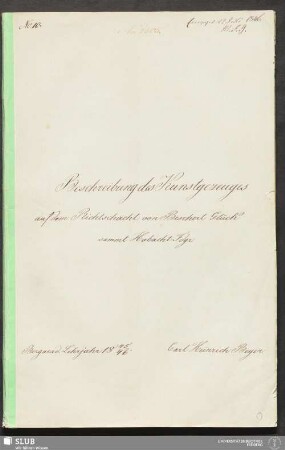 Beschreibung des Kunstgezeuges auf dem Richtschacht von Beschert Glück sammt Habacht Fdgr. - 18.7157 4.