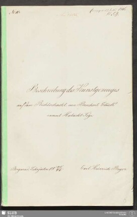 Beschreibung des Kunstgezeuges auf dem Richtschacht von Beschert Glück sammt Habacht Fdgr. - 18.7157 4.