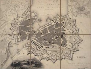 Plan von Genf, 1:5 000, 1841