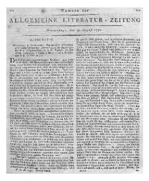Kästner, Abraham Gotthelf: Geometrische Abhandlungen. Samml. 1. - Göttingen : Vandenhoek & Ruprecht, 1790. - (Der mathematischen Anfangsgründe ... / von Abraham Gotthelf Kästner ; 1,3,1)