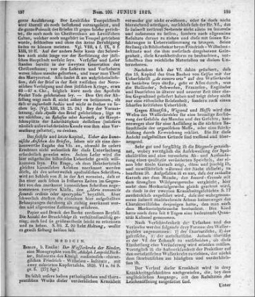 Richter, A. L.: Der Wasserkrebs der Kinder. Eine Monographie. Berlin: Enslin 1828