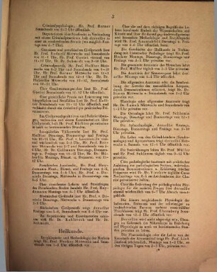 Verzeichnis der Vorlesungen. 1848/49. WH