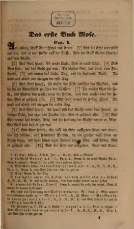 Dr. Martin Luther's Bibelübersetzung : nach der letzten Original-Ausgabe kritisch bearbeitet. 1, Die fünf Bücher Mose's