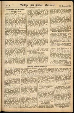 Zweite Ausgabe vom Mittwoch, den 29. Januar 1879.